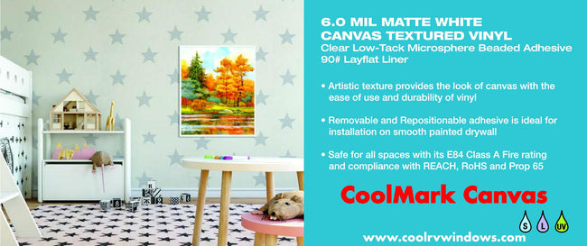 Cool Mark CM229LTA-Matte Wall Vinyl-Low Tack Removable Adhesive