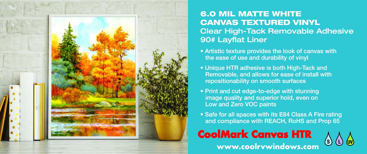 Cool Mark CM229-HTR Matte Wall Vinyl-High Tack Removable Adhesive